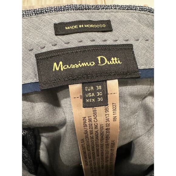 Massimo Dutti Womens Blue Dress Crop/Ankle Pant Size 30 - Picture 3 of 9